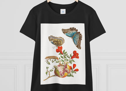 Blue Butterflies and Pomegranate Cotton Tee