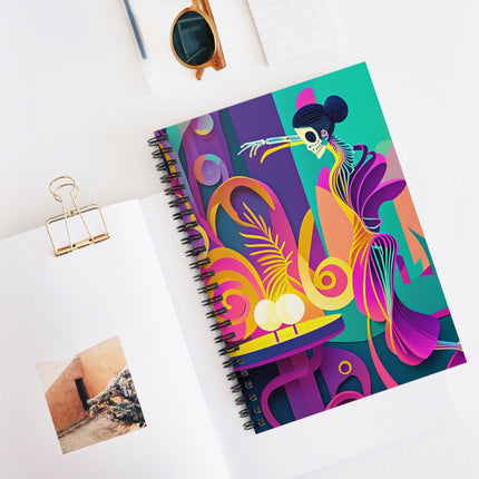 Dance of the Skeleton Ballerinas Spiral Notebook - Ruled Line