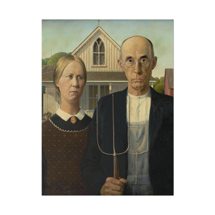 American Gothic by Grant Wood Matte Canvas, Stretched, 0.75"