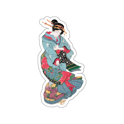 Beauties in a Spring Storm by Keisai Eisen Kiss-Cut Stickers (4 Sizes)