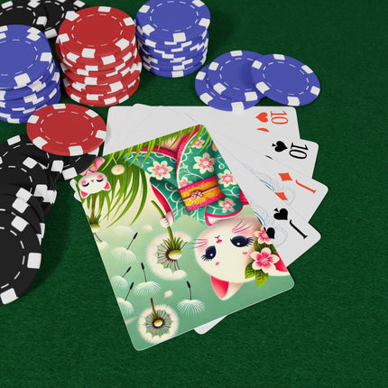 Geisha Kitten and the Dandelion Wish Playing Cards