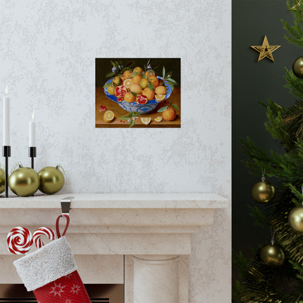Still Life with Lemons, Oranges, and a Pomegranate by Jacob van Hulsdonck Matte Horizontal Posters