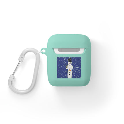 Snowman in Falling Snow AirPods Cover