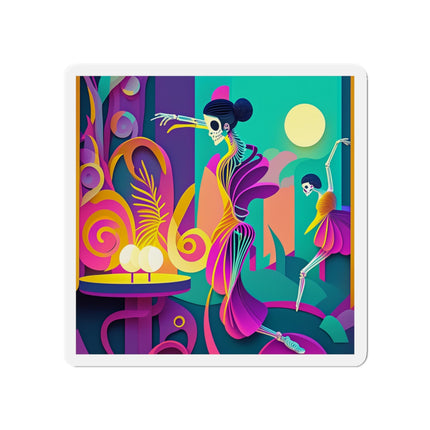 Dance of the Skeleton Ballerinas Die-Cut Magnets (5 Sizes)