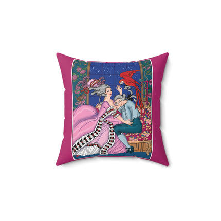 The Jealous Parrot by George Barbier Spun Polyester Square Pillow