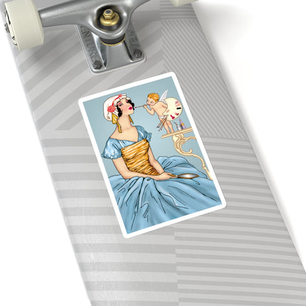 The Enchanting Painter: A Fairy's Artistic Touch Kiss-Cut Stickers (4 Sizes)