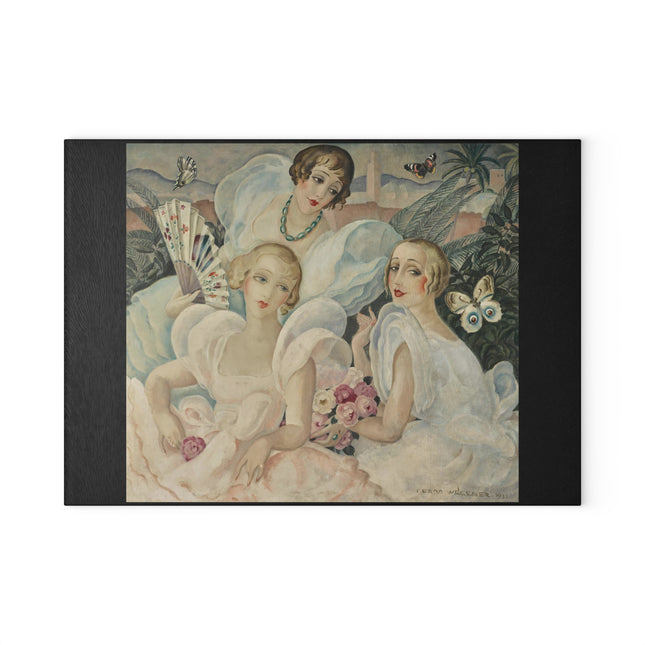 Les Femmes Fatales by Gerda Wegener Glass Cutting Board