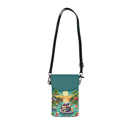 Melodic Kitten by the Koi Pond Small Cell Phone Wallet