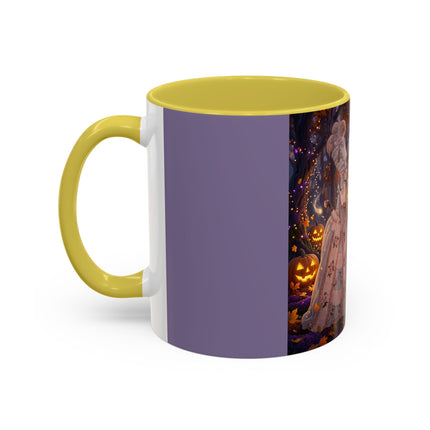 🎃🌙 The Midnight Court Of Pumpkin Grove Colorful Mug – Elegant Halloween Masquerade