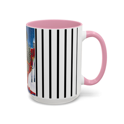 Elegant Winter Woman in Sleigh Colorful Mugs (11oz, 15oz)