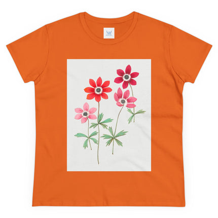 Women's Anemone Print Midweight Cotton Tee