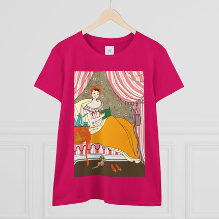 A Moment of Elegance and Comfort Women's Midweight Cotton Tee