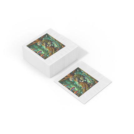 Silent Stripes White Coined Napkins