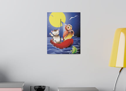 Embarking on a Moonlit Journey Matte Canvas, Stretched, 0.75"