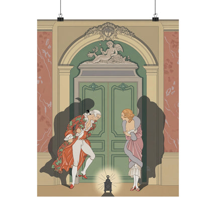 🕯️🌹 A Couple In Candlelight Matte Vertical Poster – George Barbier Art Deco Romance
