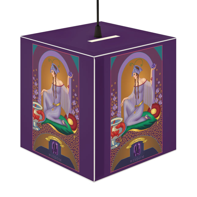 February & Amethyst Zodiac Light Cube Lamp