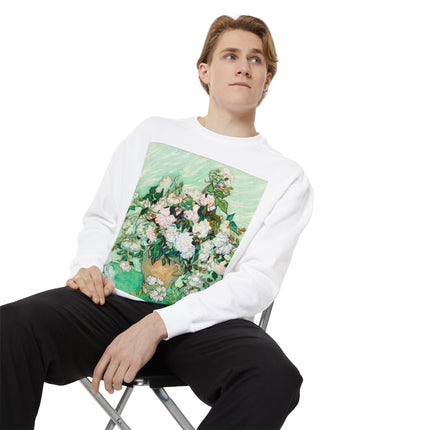 Roses by Vincent Van Gogh Unisex Garment-Dyed Sweatshirt