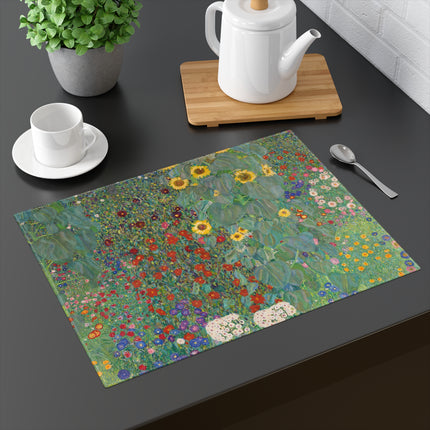 Farm Garden with Sunflowers by Gustav Klimt Placemat, 1pc