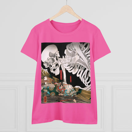 Mitsukuni Defying the Skeleton Spectre by Utagawa Kuniyoshi Women's Midweight Cotton Tee