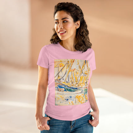 Saint-Tropez by Paul Signac Women's Midweight Cotton Tee
