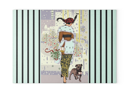 Wrapped in Elegance Glass Cutting Board