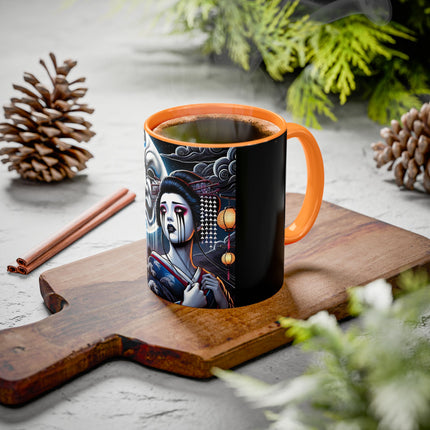 Geisha’s Black Ink Tears Colorful Mugs (11oz, 15oz)