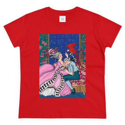 The Jealous Parrot by George Barbier Women's Midweight Cotton Tee