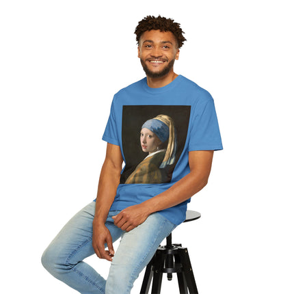 Girl with a Pearl Earring by Johannes Vermeer Unisex Garment-Dyed T-shirt