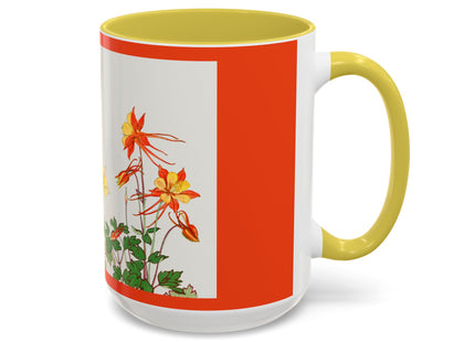 Aquilegia Flowers by Tanigami Kônan Colorful Mugs (11oz, 15oz)