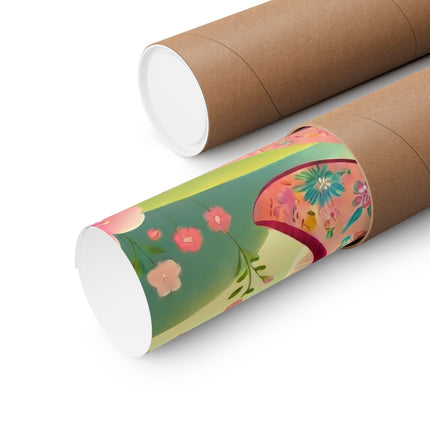 🧚🌺 Geisha Fairy and the Hummingbird Blossom Matte Vertical Poster – Grace, Wonder & Floral Magic