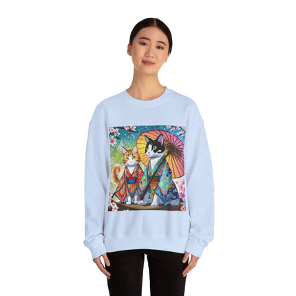 Kimono Kitties Unisex Heavy Blend™ Crewneck Sweatshirt