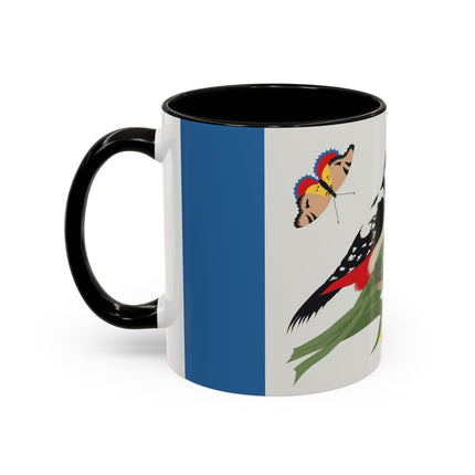 Woodpecker & Tulip Colorful Mugs – Vibrant Spring & Bold Beauty