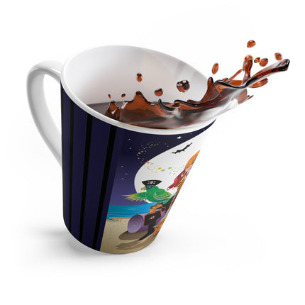Moonlit Pirate Halloween Latte Mug