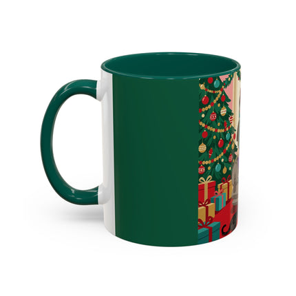 🖤🔥 The Lady Of The Christmas Hearth Colorful Mug – Art Deco Holiday Elegance