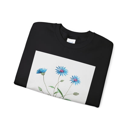 Blue Strawflower by Anselmus Boëtius de Boodt Heavy Blend™ Crewneck Sweatshirt