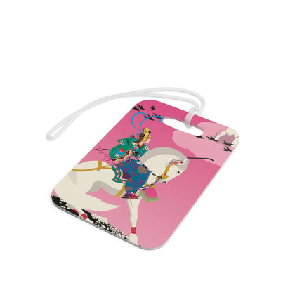 Samurai Princess on the White Steed Luggage Tag – Epic Fantasy & Mythic Beauty