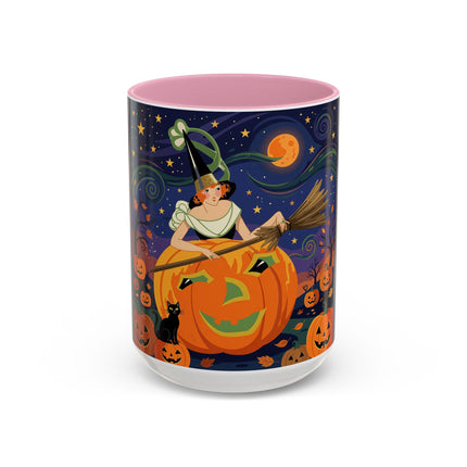 🧙‍♀️🎃 The Witch Of Pumpkin Moon Hollow Colorful Mug – Whimsical Halloween Magic