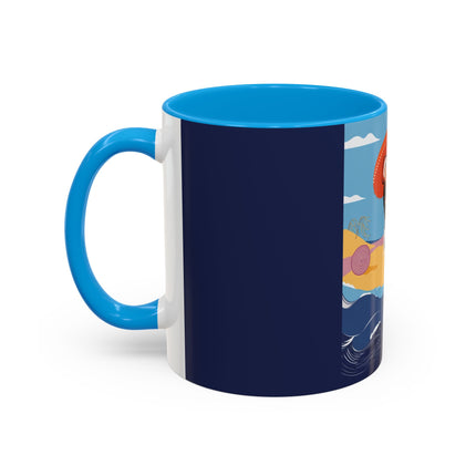 Beachside Promenade Colorful Mugs – Chic Summer Stroll & Coastal Glamour