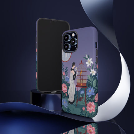 🌸🐦 The Lady Of The Garden Birdcage Phone Case – Art Deco Floral Elegance