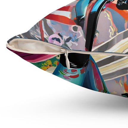 Cyber Punk Robots Spun Polyester Square Pillow