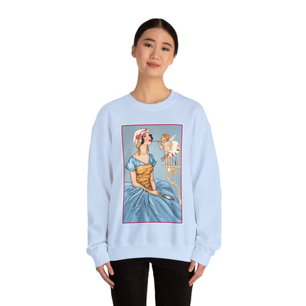 The Enchanting Painter: A Fairy's Artistic Touch Heavy Blend™ Crewneck Sweatshirt