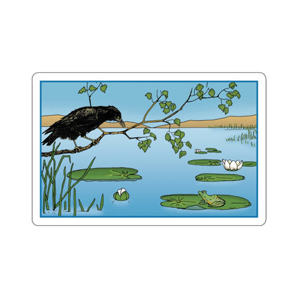 The Crow and the Frog Kiss-Cut Stickers (4 Sizes)