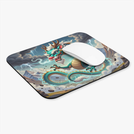 The Tibetan Dragon in Battle Mouse Pad – Power, Motion & Mythic Energy
