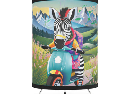 Stripes on Wheels Tripod Lamp