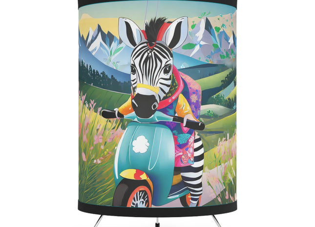 Stripes on Wheels Tripod Lamp
