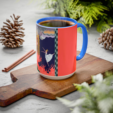 The Firebird's Awakening Colorful Mug (11oz, 15oz) – Ballet Fantasy, Mythic Fire & Art Deco Drama