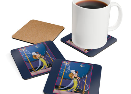 Smoke and Secrets Corkwood Coaster Set