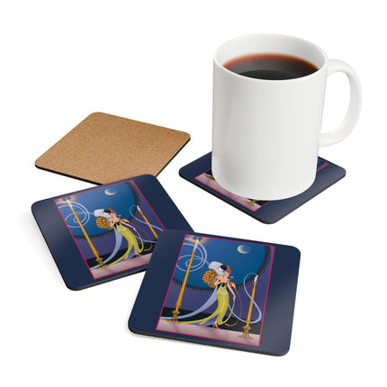 Smoke and Secrets Corkwood Coaster Set