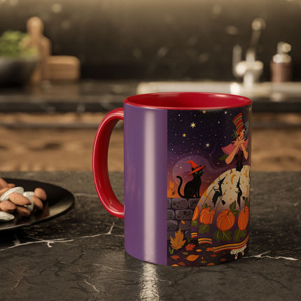 🎃🌙 The Pumpkin Moon Dress Colorful Mug – Whimsical Halloween Fashion