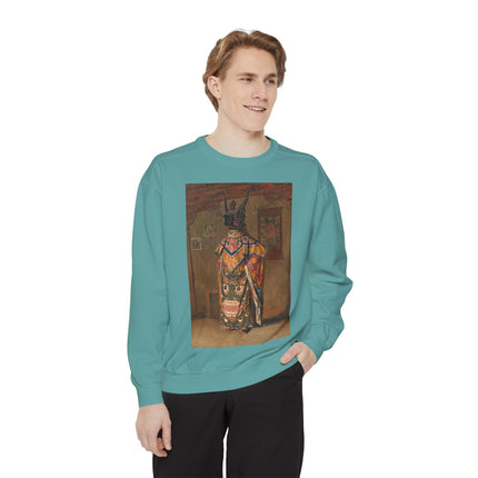 A Buddhist Lama by Vasily Vereshchagin Garment-Dyed Sweatshirt